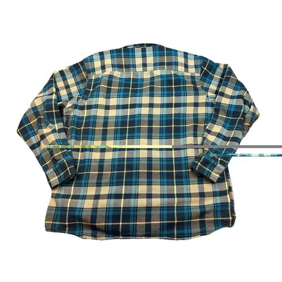 Red Head Brand Co Men’s Flannel Shirt Plaid Blue Beige Size Large - Picture 5 of 11